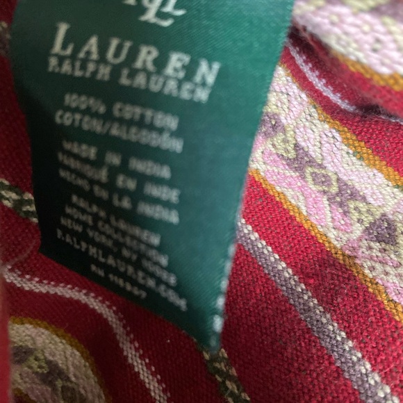 Ralph Lauren Chimayo Square Southwestern Rustic Old Money Woven Pillow Sham 25” - Picture 7 of 16